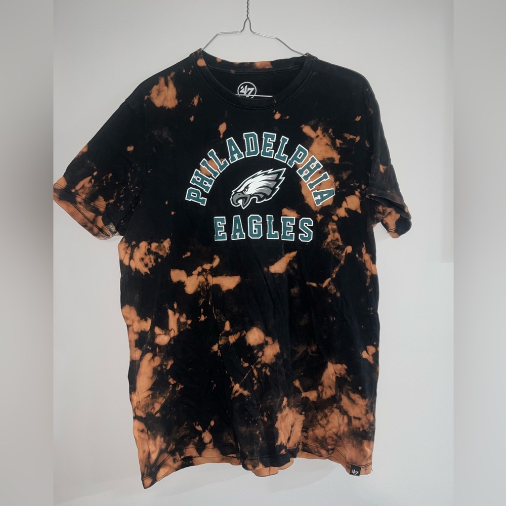 Philadelphia Eagles bleach dyed tshirt
